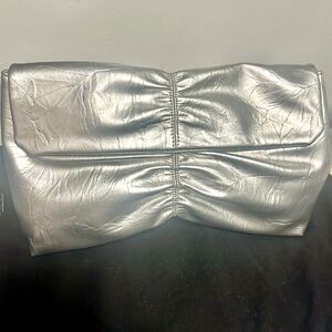 Silver Anthropologie Clutch Purse